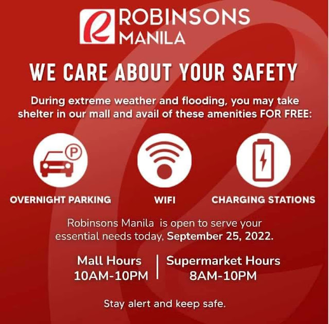 Public Service for Typhoon Karding Noru by Robinsons Malls